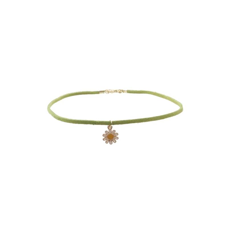 Sen-Serie weicher Schwester-Schmuck für Mädchen, grünes Halsband, pfirsichfarbenes Herz, Schleife, Halskette, Halsband, Schlüsselbeinkette von Joom DACH