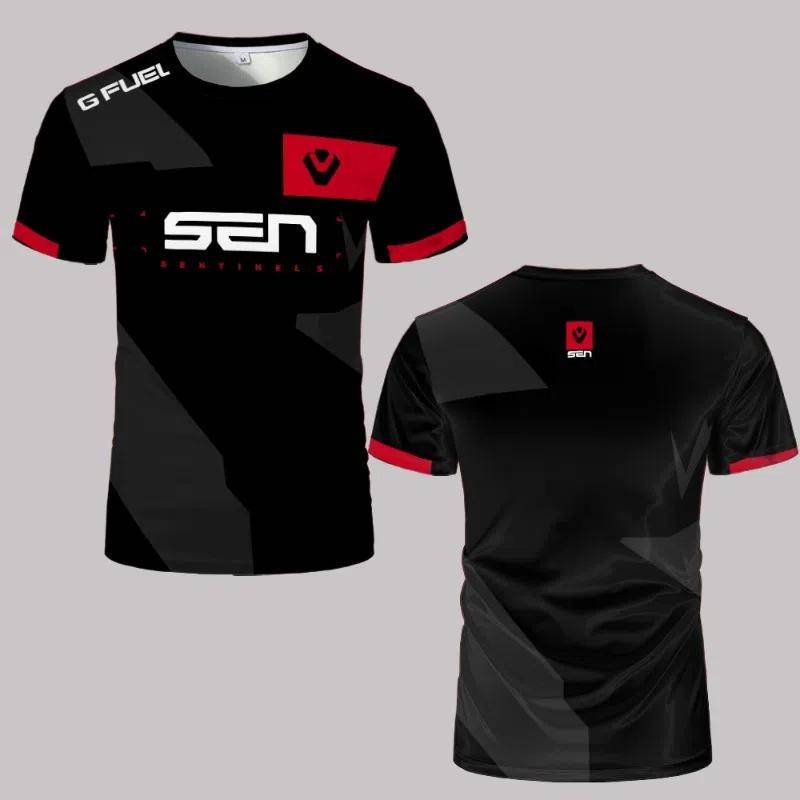 Sentinels Esports Club Uniformen SEN Pro Trikot Professionelle Spieler Trainingsuniform Fans Benutzerdefinierte Oberteile Herren Übergroße T-Shirts 2XL von Joom DACH