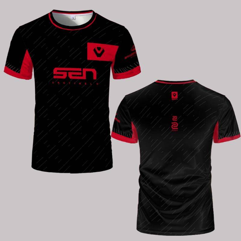 Sentinels Esports Club Uniformen SEN Pro Trikot Professionelle Spieler Trainingsuniform Fans Benutzerdefinierte Oberteile Herren Übergroße T-Shirts 5XL von Joom DACH