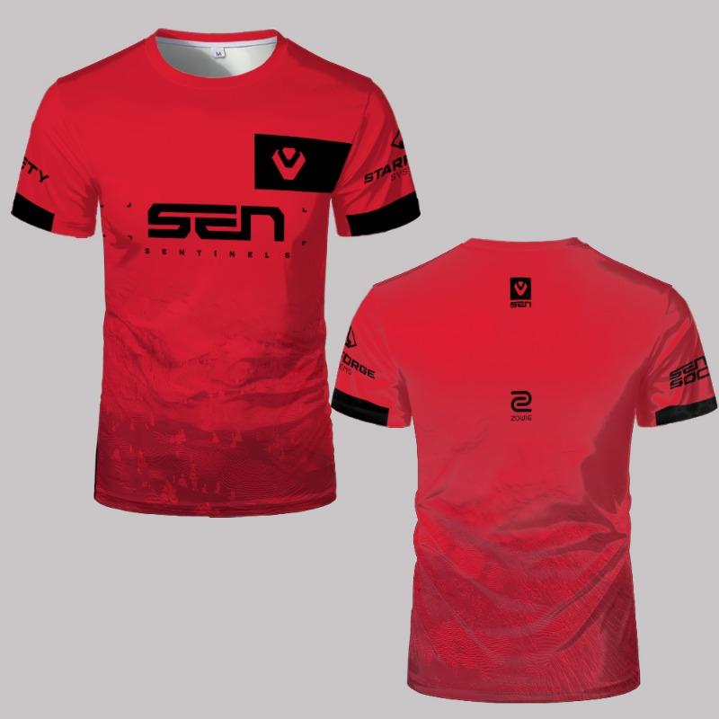 Sentinels Esports Club Uniformen SEN Pro Trikot Professionelle Spieler Trainingsuniform Fans Benutzerdefinierte Oberteile Herren Übergroße T-Shirts M von Joom DACH