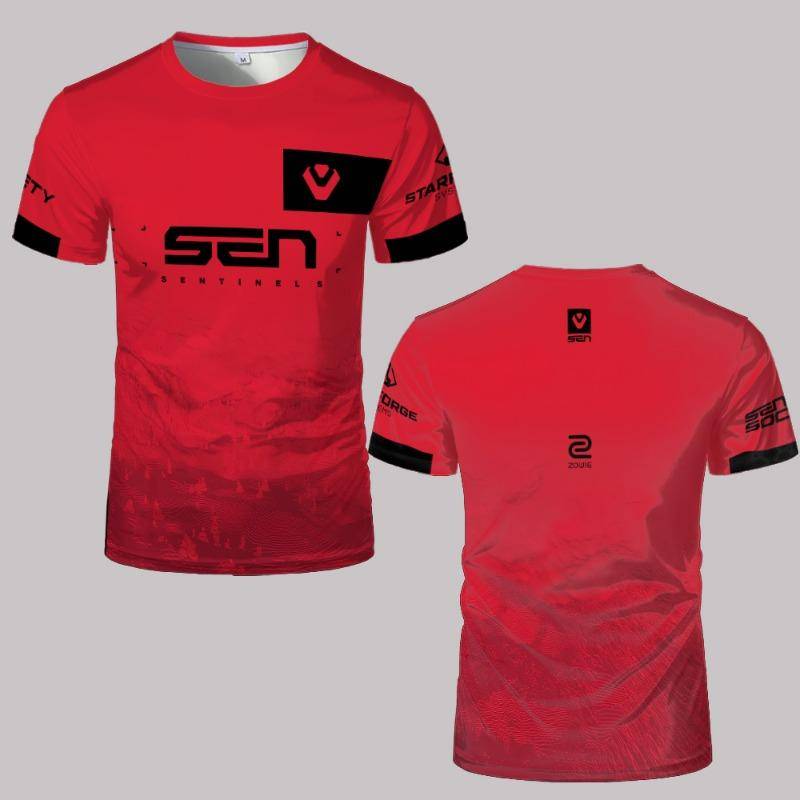 Sentinels Esports Club Uniformen SEN Pro Trikot Professionelle Spieler Trainingsuniform Fans Benutzerdefinierte Oberteile Herren Übergroße T-Shirts M von Joom DACH