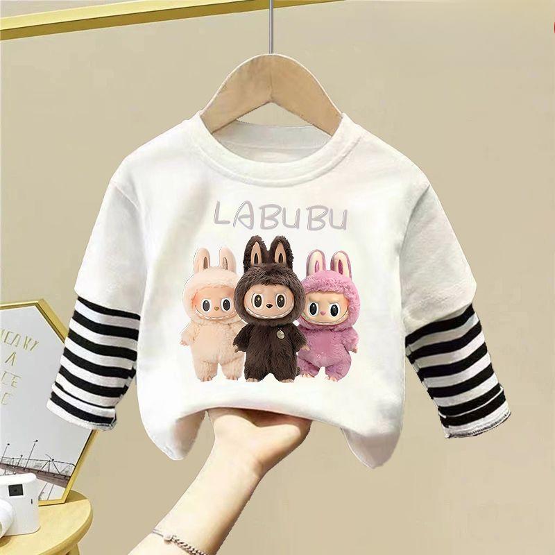 Serie Sommer Reine Baumwolle Langarm Rundhals T-Shirts für Jungen und Mädchen 120 von Joom DACH