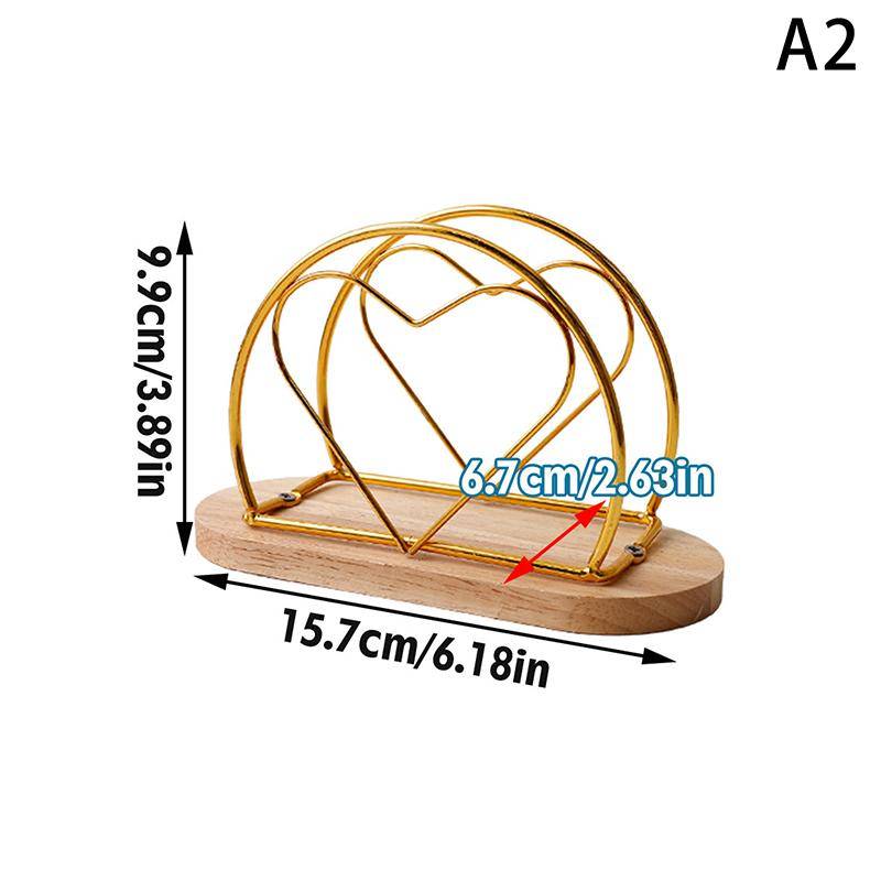 Serviettenhalter, Servietten-Organizer für die Arbeitsplatte, Desktop-Papierspender mit Holzfuß, Für Restaurants, Cocktail-Grillpartys, Bar-Dekor von Joom DACH