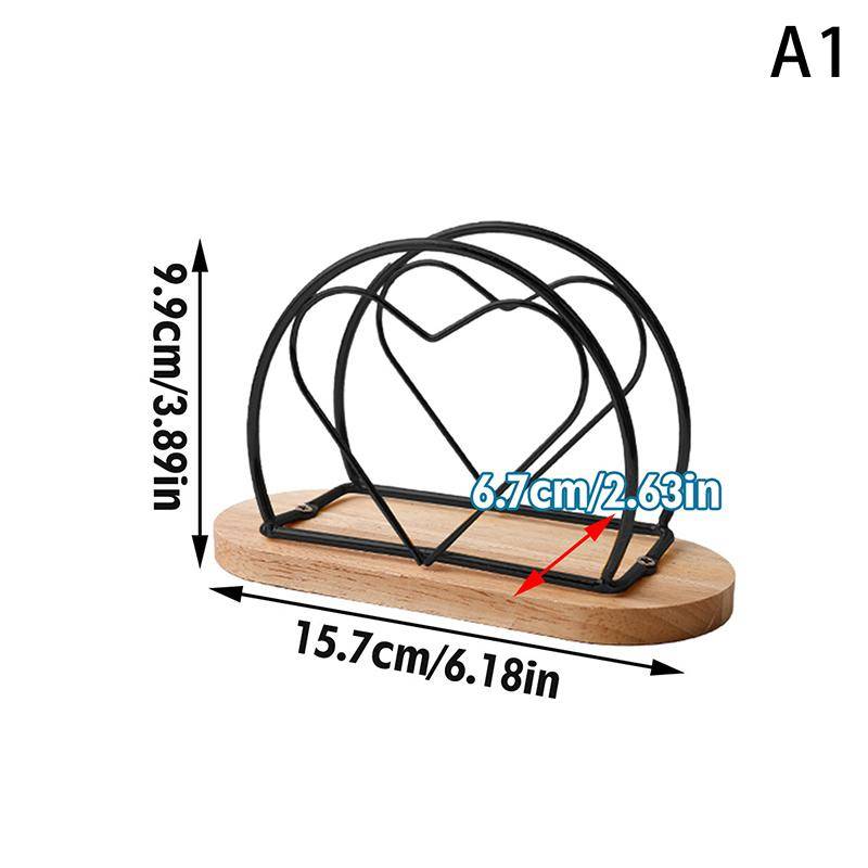 Serviettenhalter, Servietten-Organizer für die Arbeitsplatte, Desktop-Papierspender mit Holzfuß, Für Restaurants, Cocktail-Grillpartys, Bar-Dekor von Joom DACH