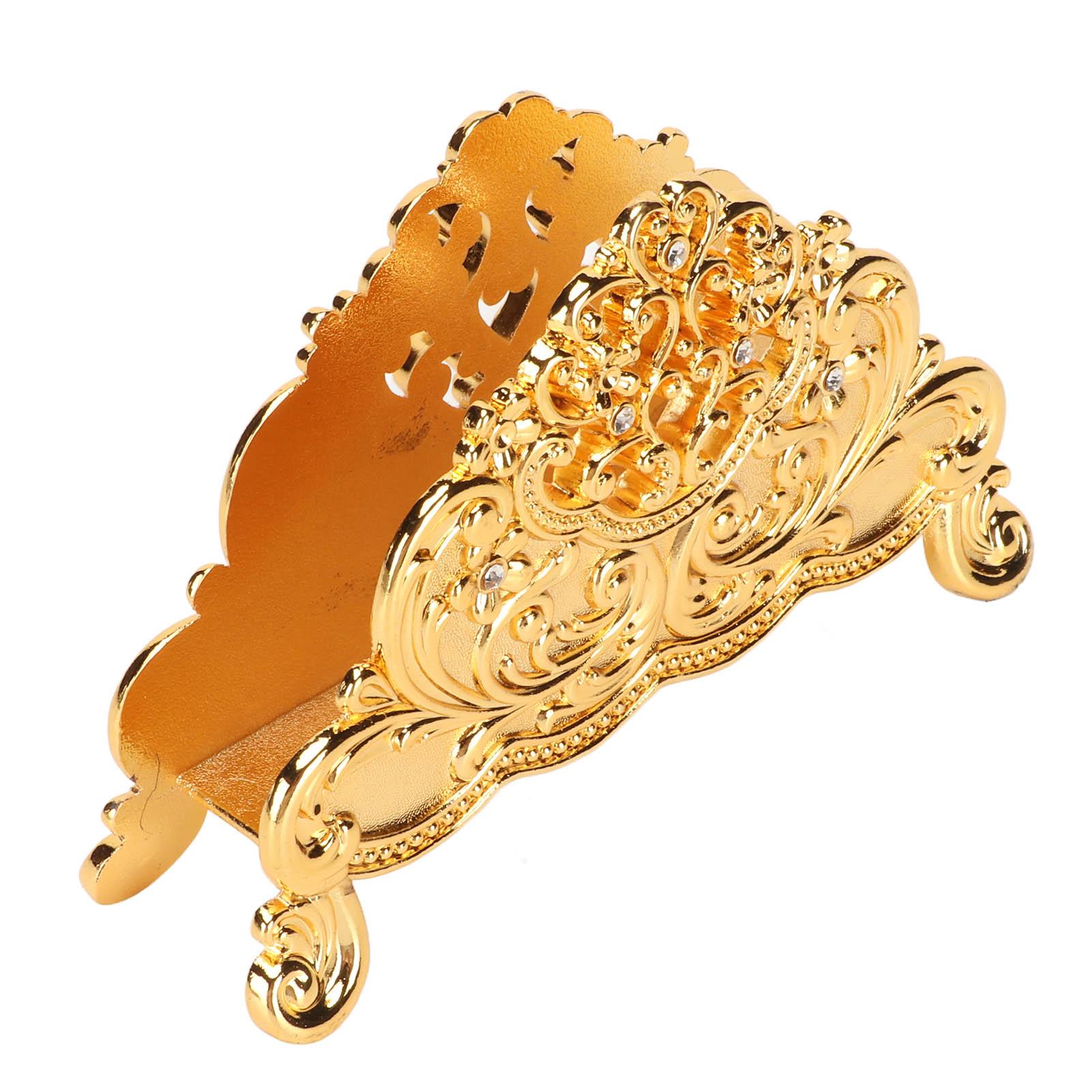 Serviettenhalter Europäischer Stil Metall Hohl Blumenmuster Papier Taschentuchhalter Freistehendes Papier gold von Joom DACH