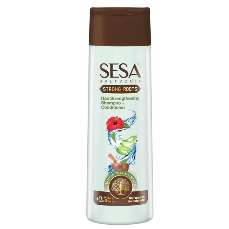 Sesa Ayurveda Strong Roots Shampoo und Spülung 200ml zur Kontrolle von Haarausfall, zur Nährung der Kopfhaut und zur Stärkung der Wurzeln für Männer und Frauen von Joom DACH