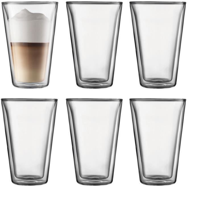 Set 6 verres thermo - BODUM - Canteen - Double paroi - 0.4 l - Transparent Set 6 verres thermo - BODUM - Canteen - Double paroi - 0.4 l - Transparent von Joom DACH