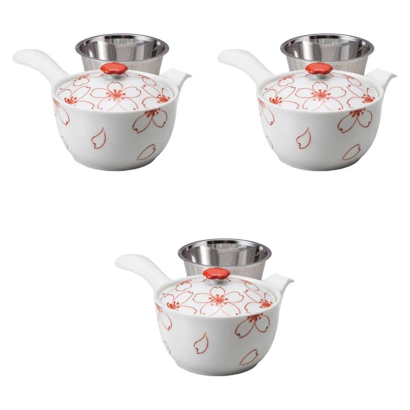Set aus 3 Nishikizakura SS flachen Teekannen x Arita Ware Teekannen Arita Ware Setomonohonpo [11.5 8.5cm (325 ccm)] von Joom DACH