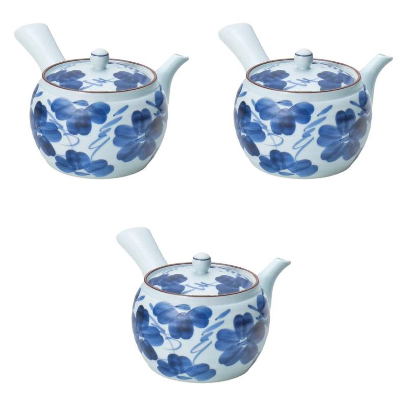 Set aus 3 Teekannen mit gefärbtem Blumenmuster x Arita-Ware Teekannen Arita-Ware Setomonohonpo [11,5 8,5cm 350cc] von Joom DACH