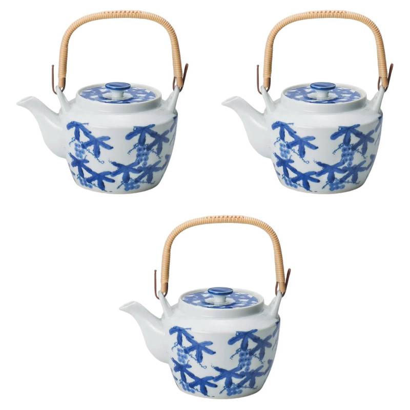 Set aus 3 Trauben M8 Steingut-Teekannen x 13 cm 1400 Steingut-Teekannen Set Setomonohonpo [15 cc] Arita-yaki Arita-yaki von Joom DACH