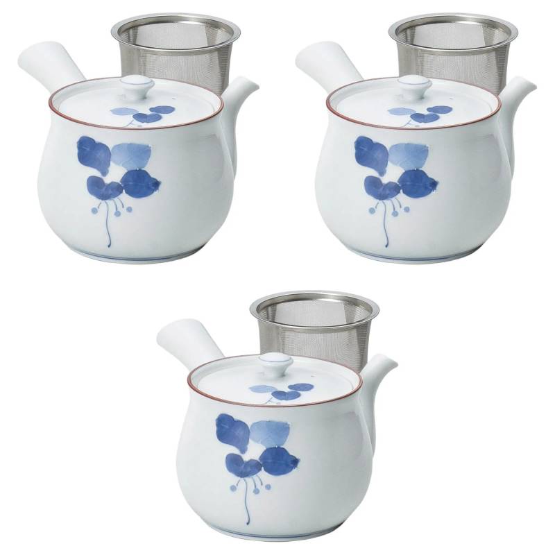 Set aus 3 großen Teekannen mit Griffen Arita Ware Teekannen Arita Ware Setomonohonpo U-förmig [12×10.5cm 650cc] von Joom DACH