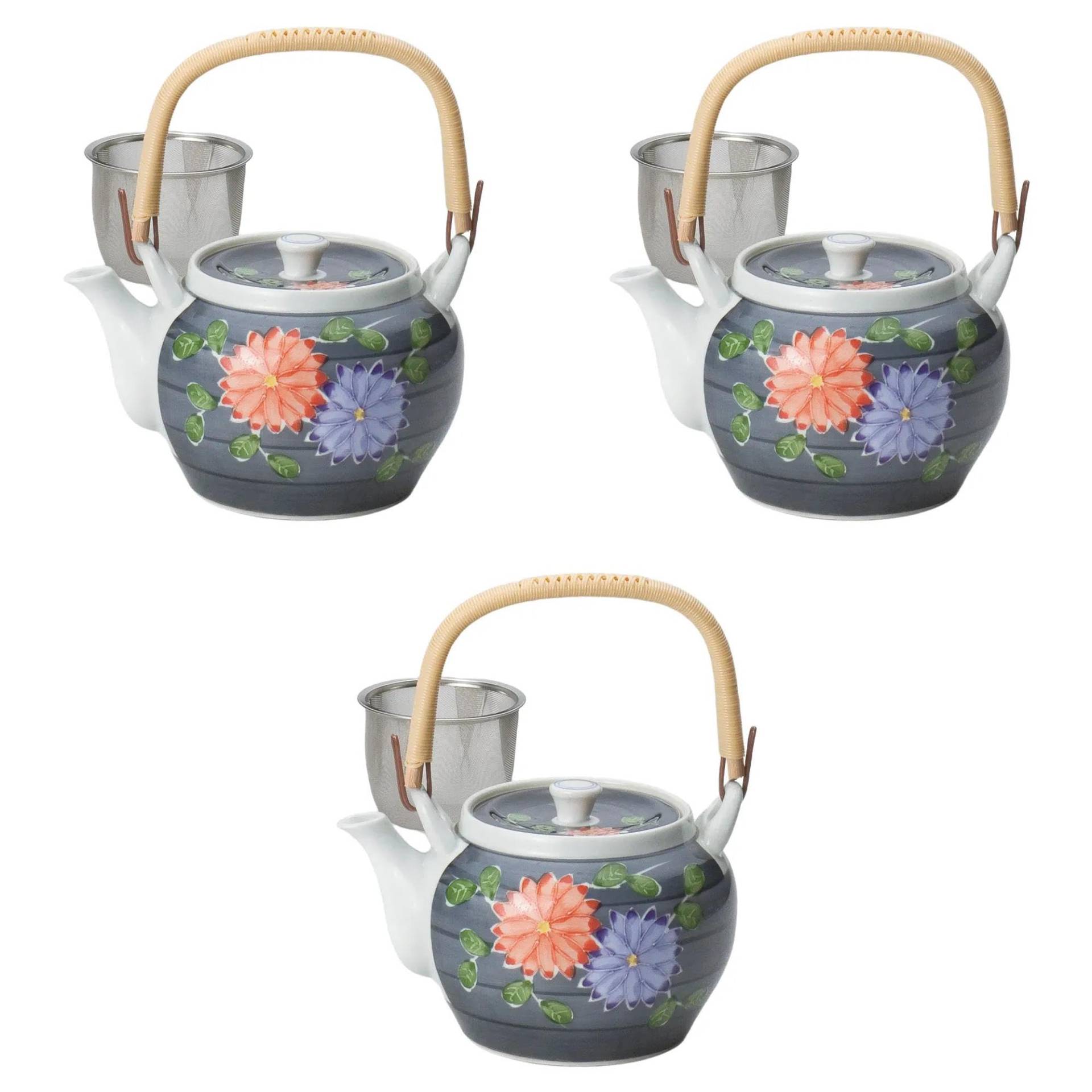 Set mit 3 Ichinen Kikue MS6 Gou-Teekannen x 11 cm 950 Arita-Ware-Teekannen Arita-Ware Setomonohonpo [13,5 cc] von Joom DACH