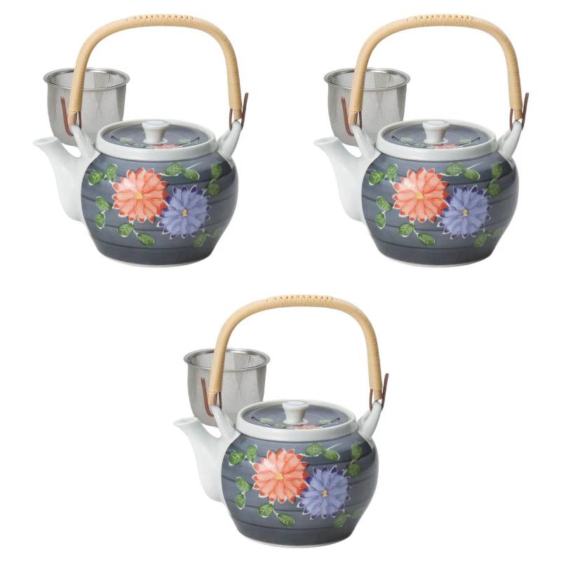 Set mit 3 Ichinen Kikue MS6 Gou-Teekannen x 11 cm 950 Arita-Ware-Teekannen Arita-Ware Setomonohonpo [13,5 cc] von Joom DACH