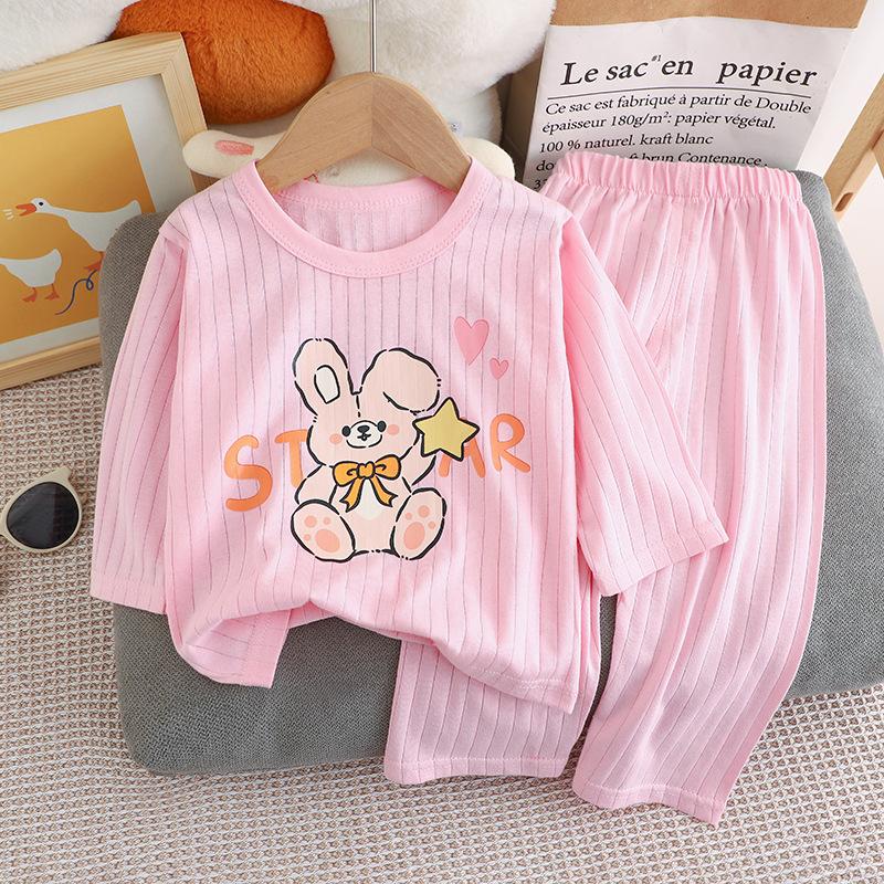 Sets für Kinder Loungewear Langärmliger Pyjama für Kinder Niedliches Design Leichtes und bequemes Nachtwäsche-Outfit aus Stoff 120cm von Joom DACH