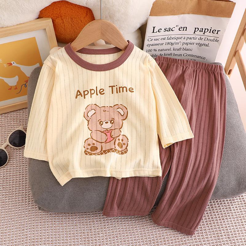 Sets für Kinder Loungewear Langärmliger Pyjama für Kinder Niedliches Design Leichtes und bequemes Nachtwäsche-Outfit aus Stoff 150cm von Joom DACH