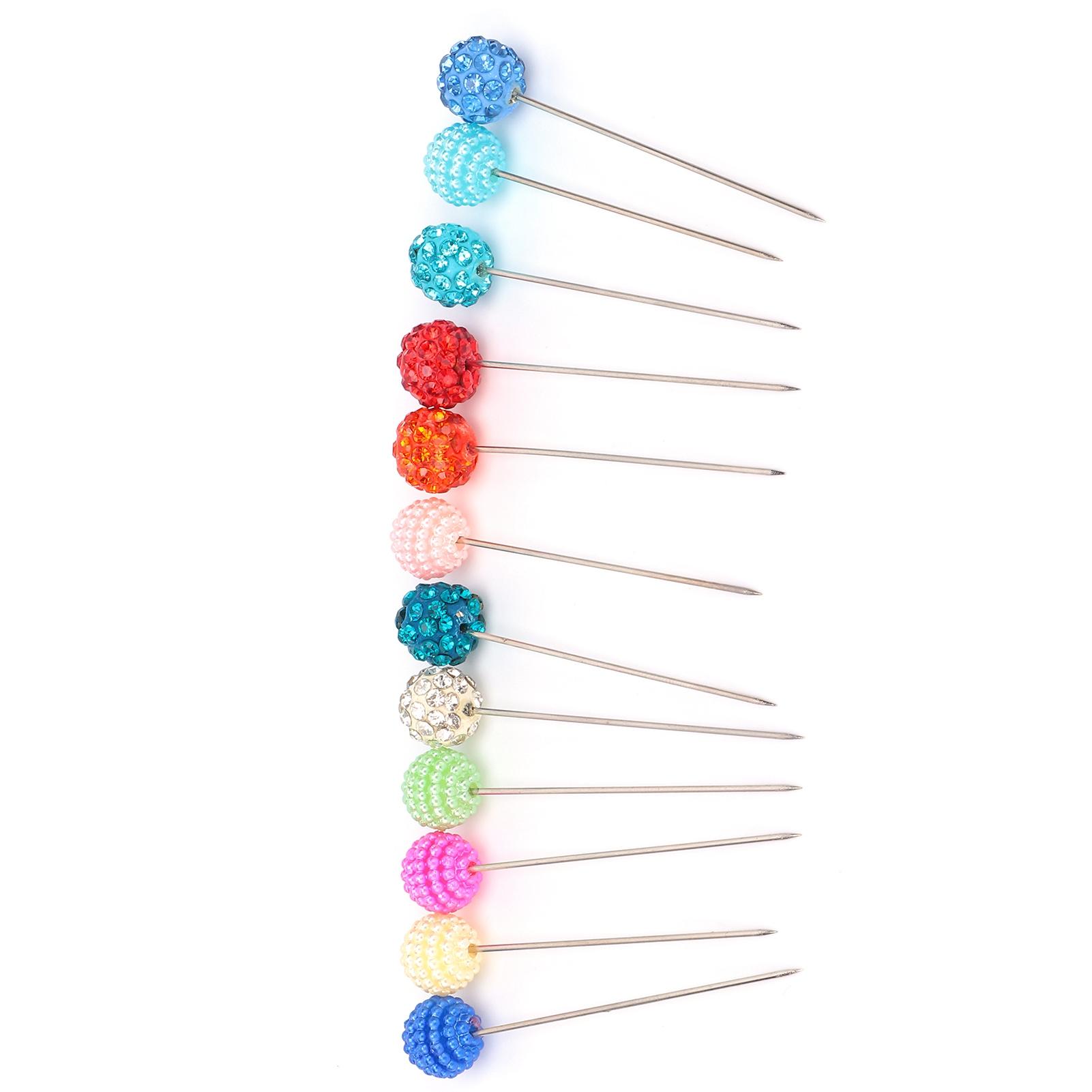 Nähnadeln, bunt, wiederverwendbar, stark, kantig, rostfrei, feste Nadel für den Haushalt(6 Wachsbeeren-Typ plus 6 Farbige von Joom DACH