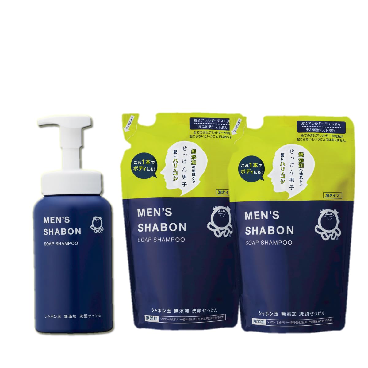 Shabondama Soap Soap Soap Shampoo Bottle 520mL 1 bottle Soap Soap Shampoo Refill 420mL x 2 For for men [Bulk Purchase] Men's + Men's Additive-free von Joom DACH
