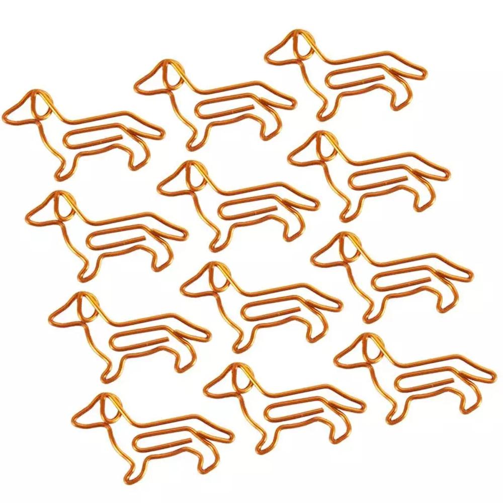 Form Goldene Anpassung Speziell geformte Lesezeichen Clip Dackel Büroklammern Gold Büroklammer 10pcs von Joom DACH