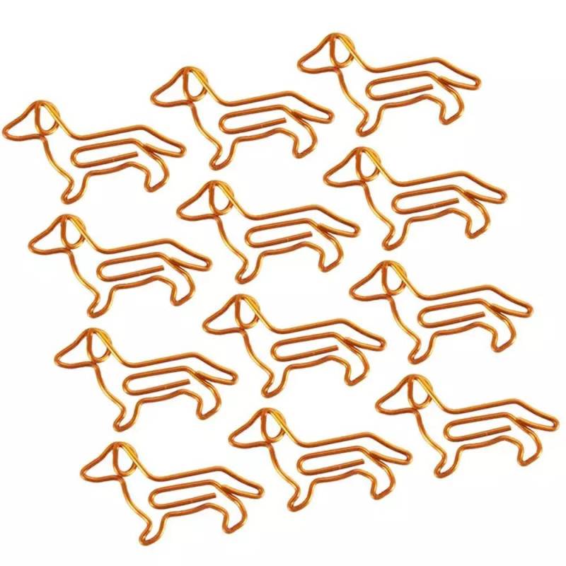 Form Goldene Anpassung Speziell geformte Lesezeichen Clip Dackel Büroklammern Gold Büroklammer 10pcs von Joom DACH