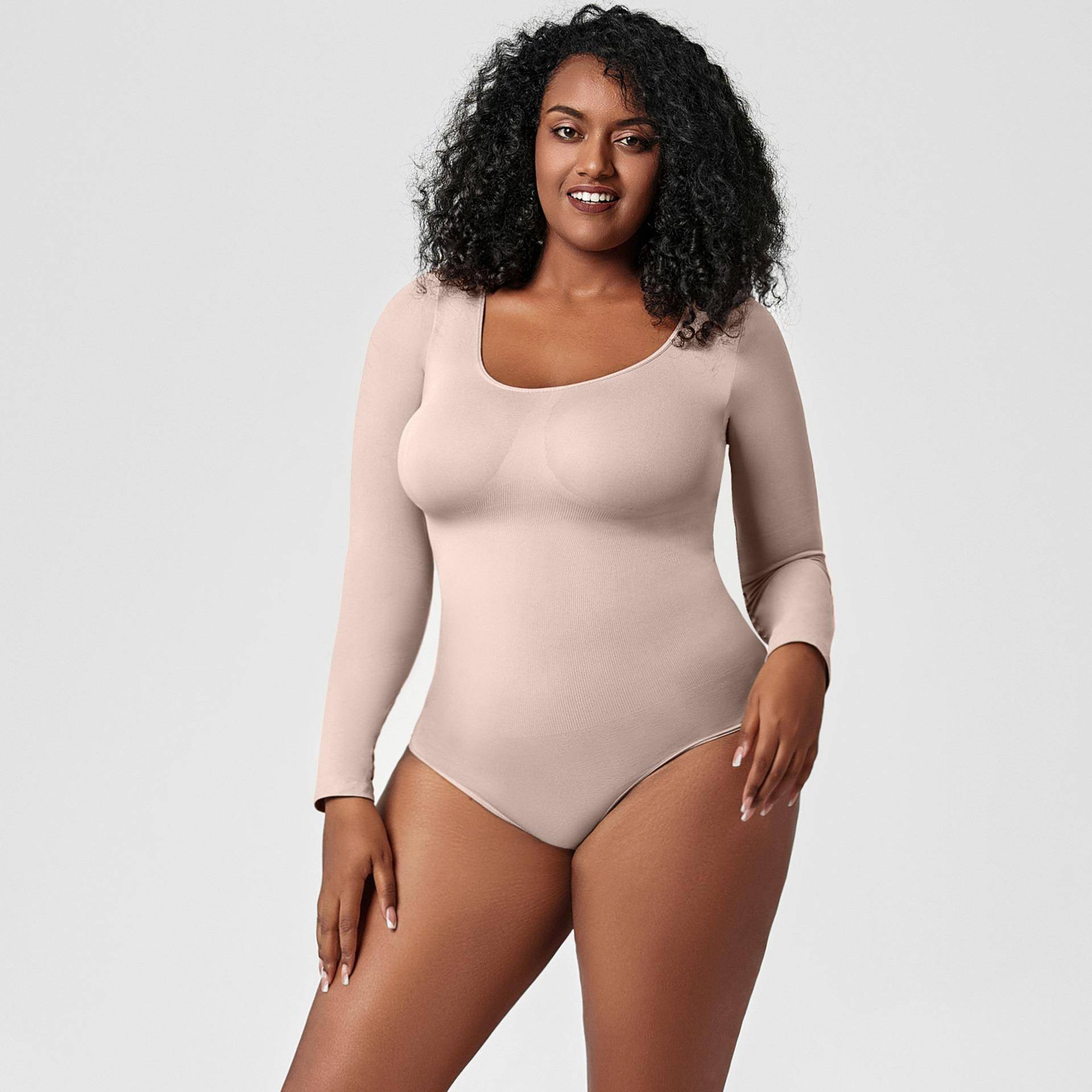 Shapewear-Body für Frauen, Bauchkontrolle, Ganzkörperformer, Taillentrainer, Bodysuit, schlankeres Korsett, offene Brust, schlankmachende Unterwäsche 3XL beige von Joom DACH