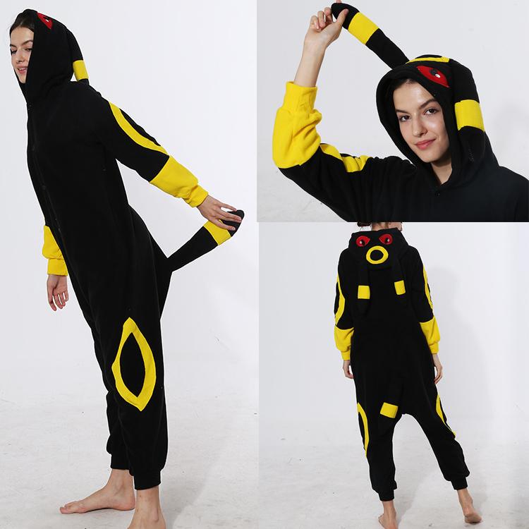 Shark Pyjama Winter Warn Animal Cosplay Polar Fleece Kigurumi Onesie Pyjamas für Männer und Frauen Herbst M gelb von Joom DACH