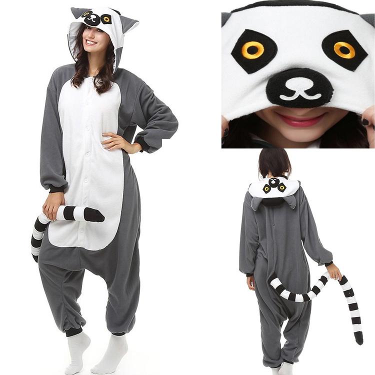 Shark Pyjama Winter Warn Animal Cosplay Polar Fleece Kigurumi Onesie Pyjamas für Männer und Frauen Herbst XL weiß/schwarz von Joom DACH