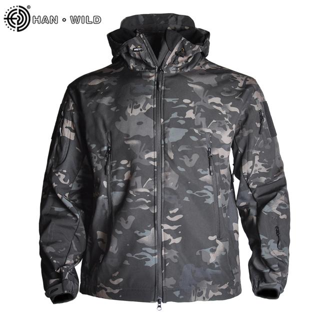 Shark Skin Jagdjacken Shell Militärische Taktische Jacke Männer Wasserdichte Fleece-Kleidung Multicam Mantel Windjacken XXXL von Joom DACH