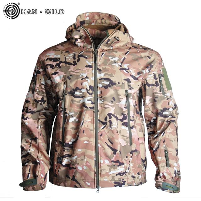 Shark Skin Jagdjacken Shell Militärische Taktische Jacke Männer Wasserdichte Fleece-Kleidung Multicam Mantel Windjacken XXXXXL von Joom DACH