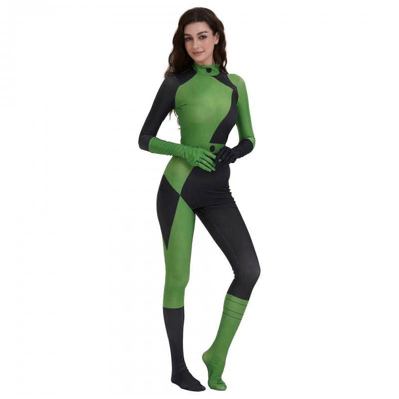 Shego/Kim Possible Cosplay Bodysuit für Kinder & Erwachsene Halloween-Kostüm Rollenspielanzug S grün Shego/Kim Possible Cosplay Bodysuit für Kinder & Erwachsene Halloween-Kostüm Rollenspielanzug S grün von Joom DACH
