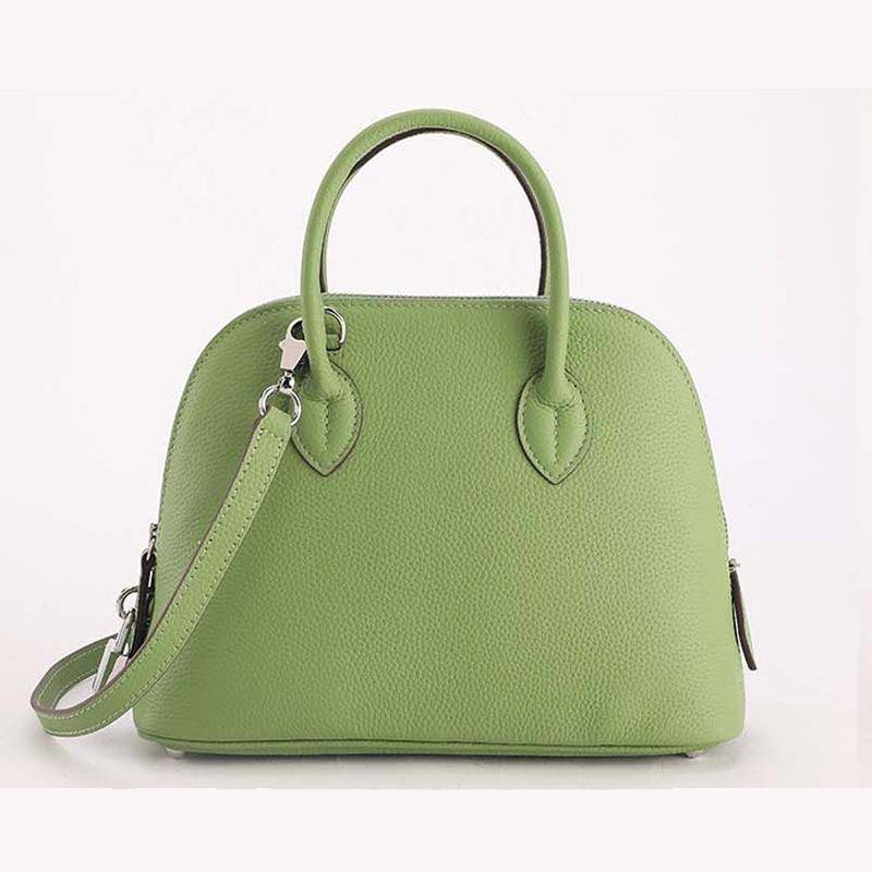 Shell-Tasche aus Rindsleder, Eine Nischen-High-End-Bowlingtasche, Eine Mini-Hand-Tragetasche mit Einzel-Schulterriemen und Crossbody-Funktion für Damen 25*10*22cm von Joom DACH