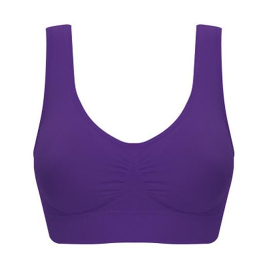 Shellhome Sport-BH, große Größe, nahtlose Anpassung, Unterwäsche, Büstenhalter-Oberteile XXXXXL dunkelviolette von Joom DACH