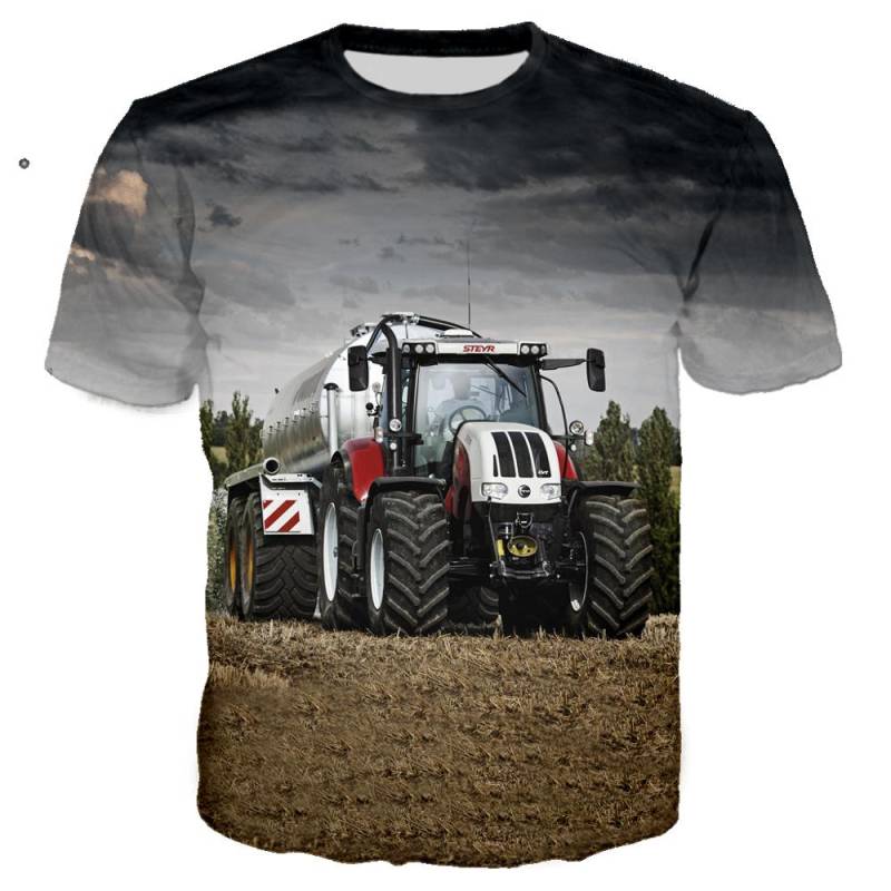 Shirt Kinder Junge Jungen Traktor | 3D-T-Shirts für Kinder Junge | Kinderbekleidung Jungen - 3d 130 von Joom DACH