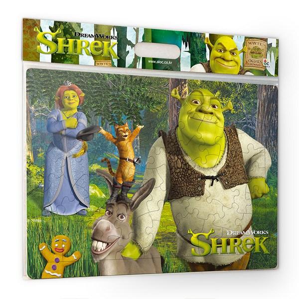 Shrek-Brettpuzzle AL80-181, 80 Teile, Lernspielzeug, Kinderspielzeug, Gehirnentwicklung, Disney-Puzzles, koreanische beliebte Puzzles Shrek Outing in the Fores von Joom DACH