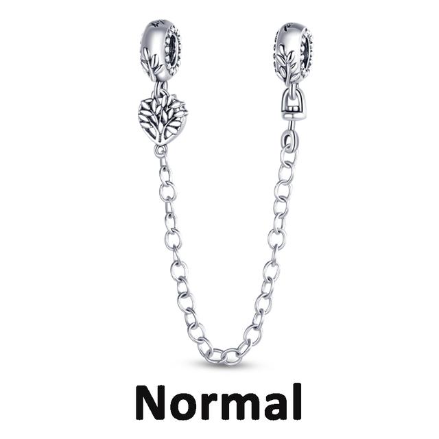 Sicherheitskettenverschluss aus 925er-Sterlingsilber mit CZ-Pflaster-Clip-Charms, Gänseblümchen-Perlen, passend für Halsketten, Armbänder, Schmuck für Frauen von Joom DACH