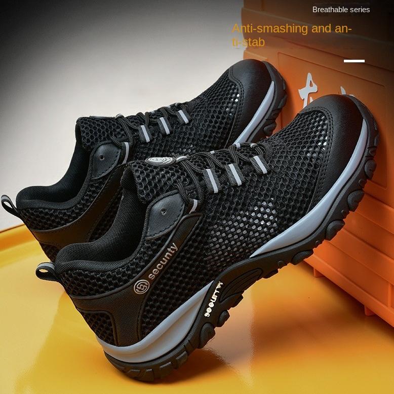 Sicherheitsschuhe Anti-Smashing, Anti-Piercing, Rutschfeste und Verschleiß-beständig Arbeits Versicherung Schuhe Herren Leichte Arbeit Schuhe 46 von Joom DACH