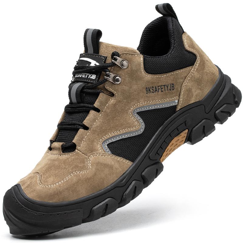 Sicherheitsschuhe für Herren, unzerstörbare Schuhe mit Stahlkappe, pannensichere Sicherheitsstiefel für Herren, Arbeitsschuhe, Turnschuhe, rutschfeste Sicherheitsstiefel 42 von Joom DACH