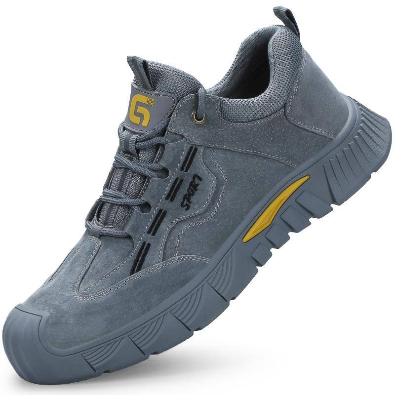 Sicherheitsschuhe für Herren, unzerstörbare Schuhe mit Stahlkappe, pannensichere Sicherheitsstiefel für Herren, Arbeitsschuhe, Turnschuhe, rutschfeste Sicherheitsstiefel 45 von Joom DACH