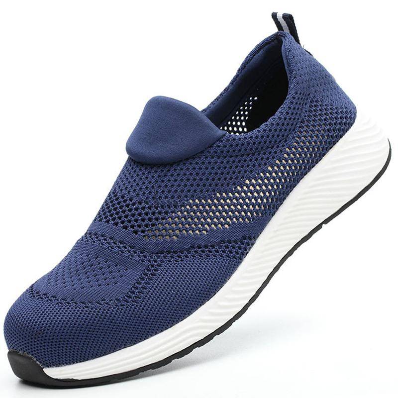 Sicherheitsschuhe für die Arbeit im Sommer, für Herren und Damen, Sicherheitsstiefel, atmungsaktiv, leicht, Arbeits-Sneaker, pannensicher, Bauschuhe, Größe 35–46 39 von Joom DACH