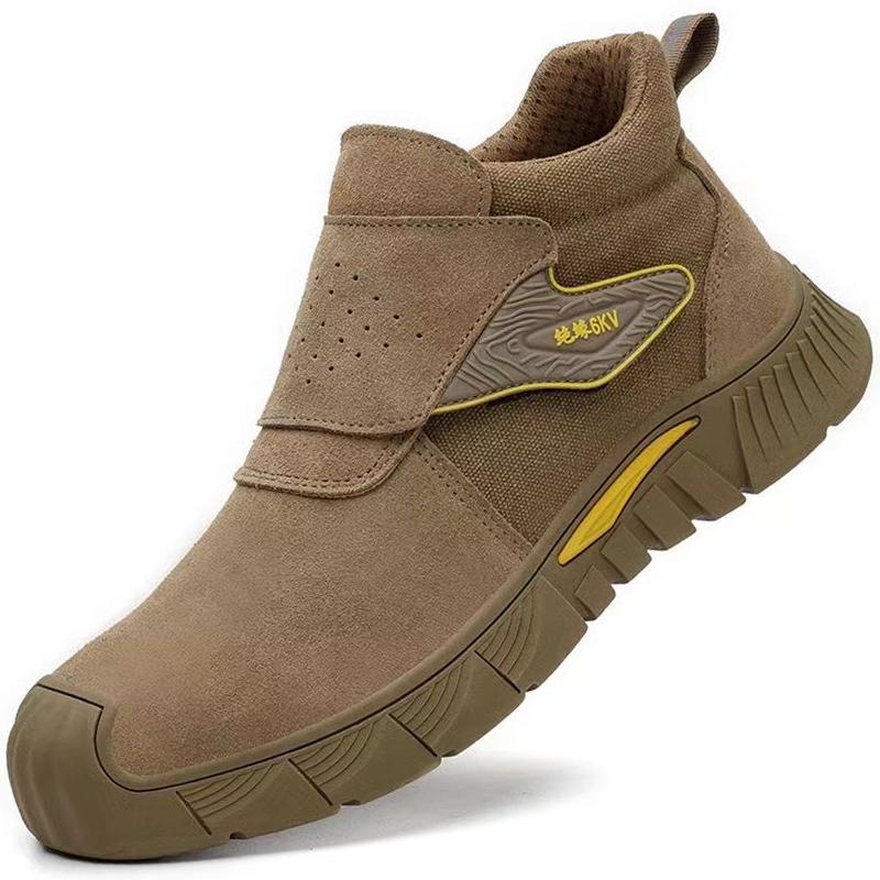 Sicherheitsstiefel für Herren, Schweißen, industrielle Arbeitsschuhe, rutschfeste, pannensichere Arbeitsstiefel für Herren, zerschmetternde, unzerstörbare Stiefel 46 von Joom DACH