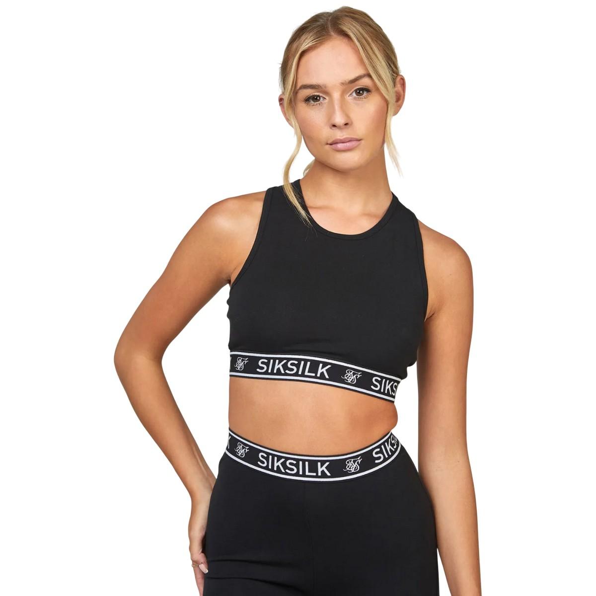SikSilk Damen/Damen Essential Tape Sport-BH 10 UK schwarz von Joom DACH