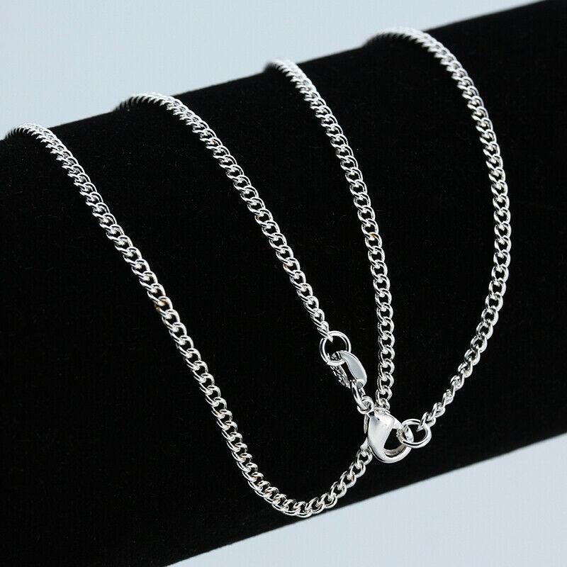 Silberfarbene O-Kette, 1 mm breit, für Damen und Herren, 40,6–61 cm Kettenanhänger, Schmuck 24inch von Joom DACH