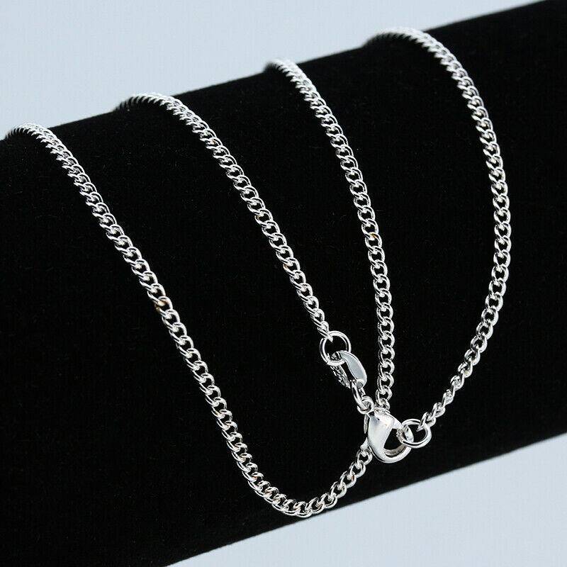 Silberfarbene O-Kette, 1 mm breit, für Damen und Herren, 40,6–61 cm Kettenanhänger, Schmuck 24inch von Joom DACH