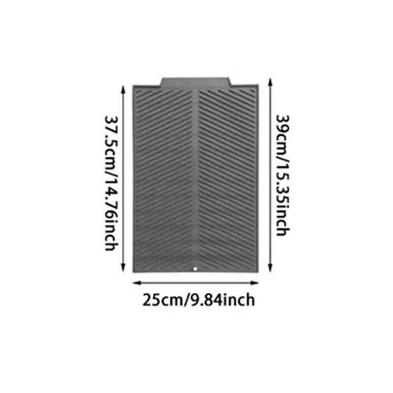 Silikon Abtropfmatte Geschirrtrockenmatte Faltbar Hitzebeständig Rechteckig Umweltfreundlich Abtropfgestell für Küche Topf Tasse small von Joom DACH
