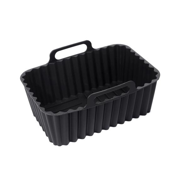 Silikon Air Friteuse Topf Tablett Liner BPA-Freies Air Friteuse Korb Ersatz Air Friteuse Large schwarz von Joom DACH