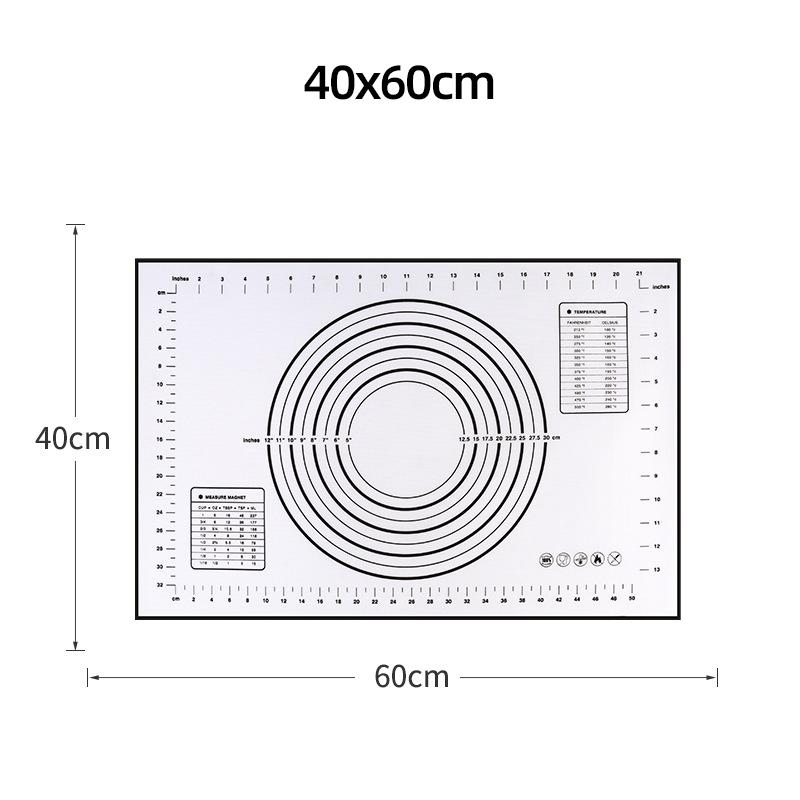 Silikon Back Matte Pad Backblech Pizza Teig Maker Gebäck Küche Gadgets Nicht-Stick Roll Teig Matte Kochen Werkzeuge backformen 40x60cm schwarz von Joom DACH