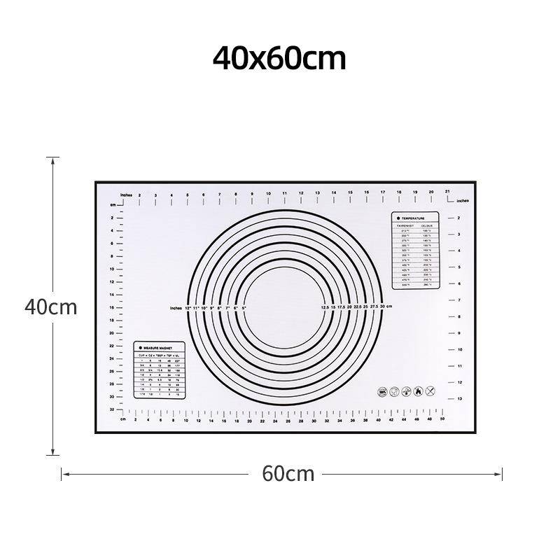 Silikon Back Matte Pad Backblech Pizza Teig Maker Gebäck Küche Gadgets Nicht-Stick Roll Teig Matte Kochen Werkzeuge backformen 40x60cm schwarz von Joom DACH