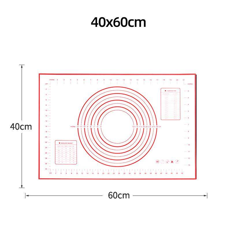 Silikon Back Matte Pad Backblech Pizza Teig Maker Gebäck Küche Gadgets Nicht-Stick Roll Teig Matte Kochen Werkzeuge backformen 40x60cm rot von Joom DACH