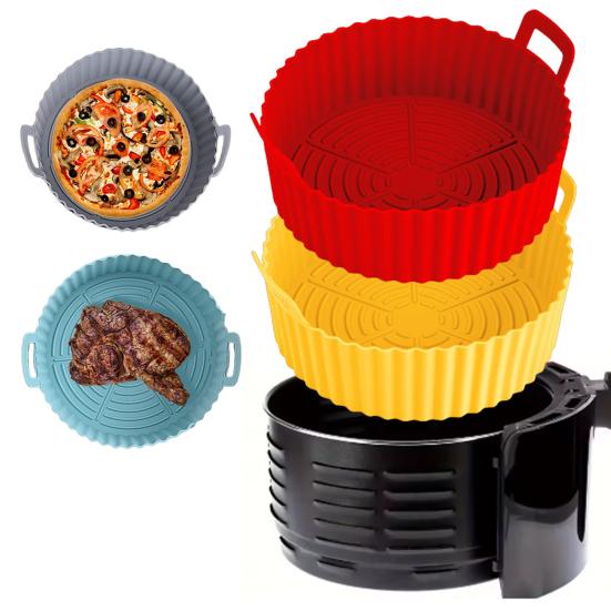Silikon Backform Tablett für Air Friteuse Wiederverwendbare Liner Topf Schutz mit grau von Joom DACH
