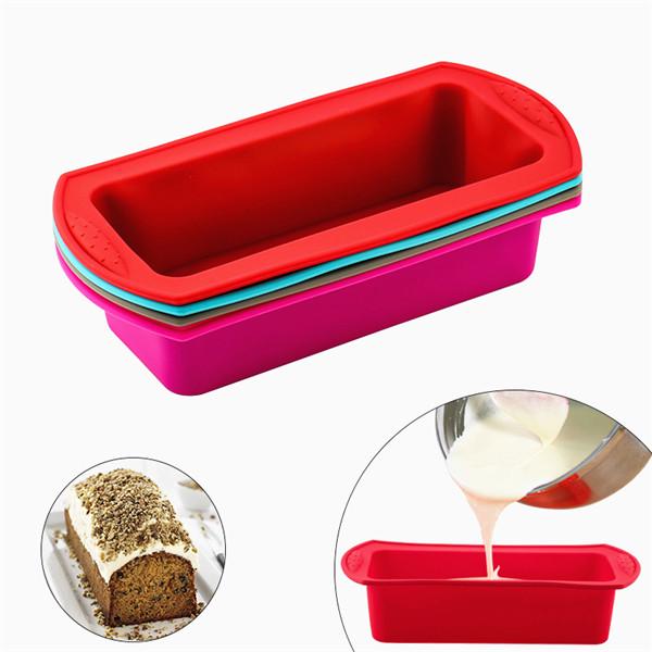 Silikon Brot Pan Mold Toast Brot Form Kuchen Tablett Lange Quadratische Kuchen Form Backformen Antihaft-backen Werkzeuge Rechteckige as the picture rot von Joom DACH