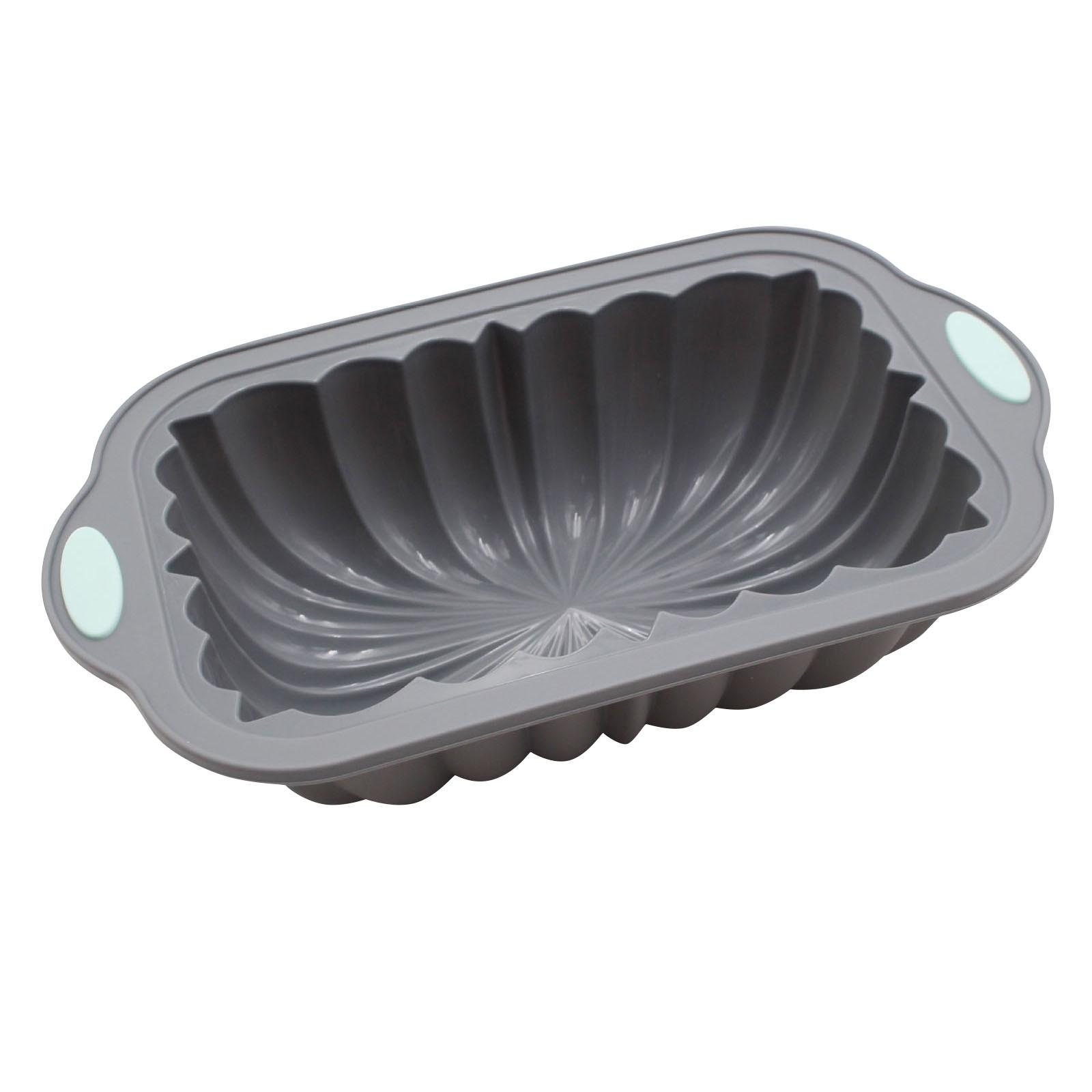 Silikon-Brotkastenform mit geriffeltem Design, lebensmittelechte Antihaft-Silikon-Backform für Kuchen, metallverstärkter Rahmen sicher One Size graue von Joom DACH